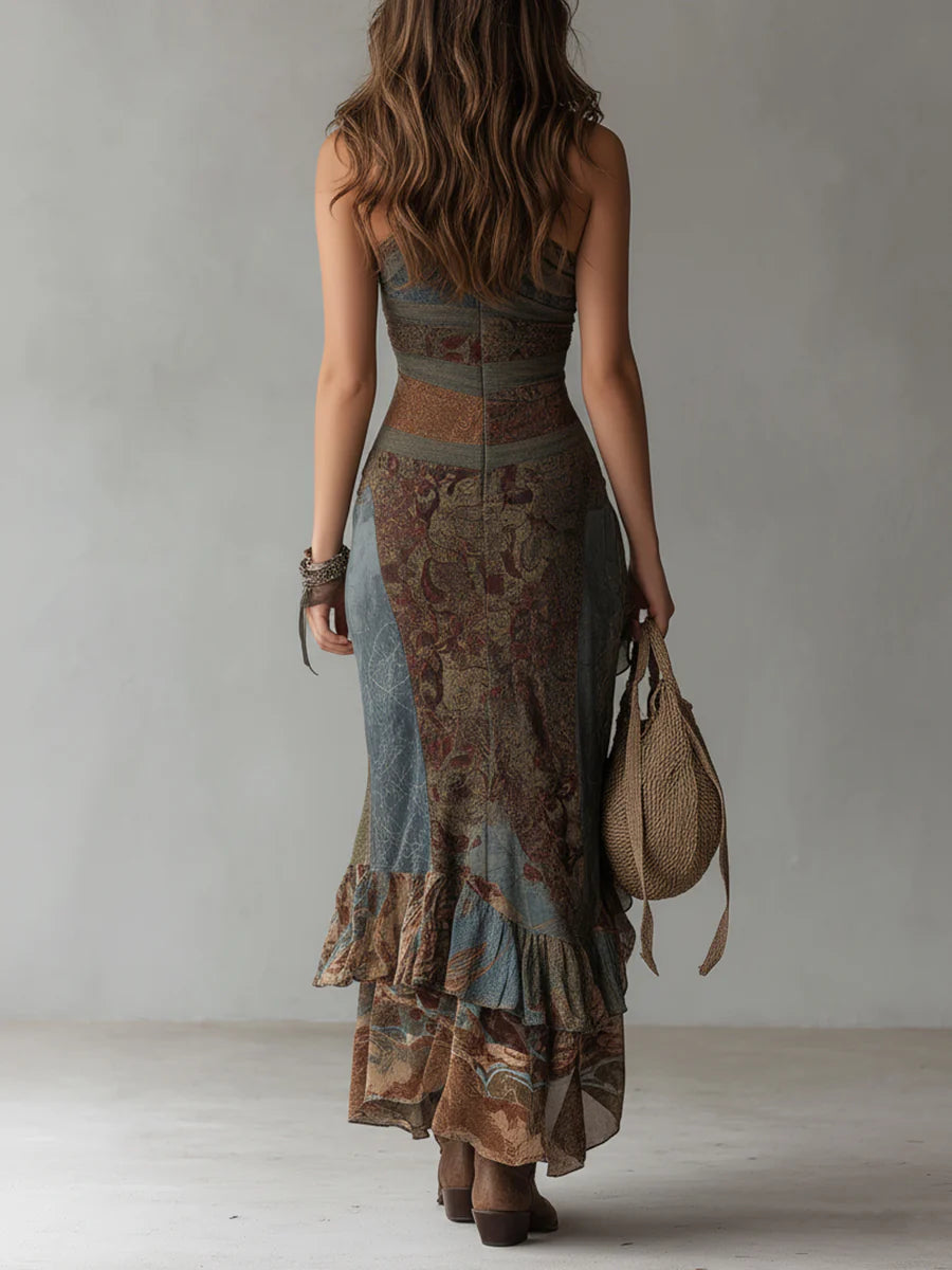Violetta | Boho-Maxikleid mit einem Träger