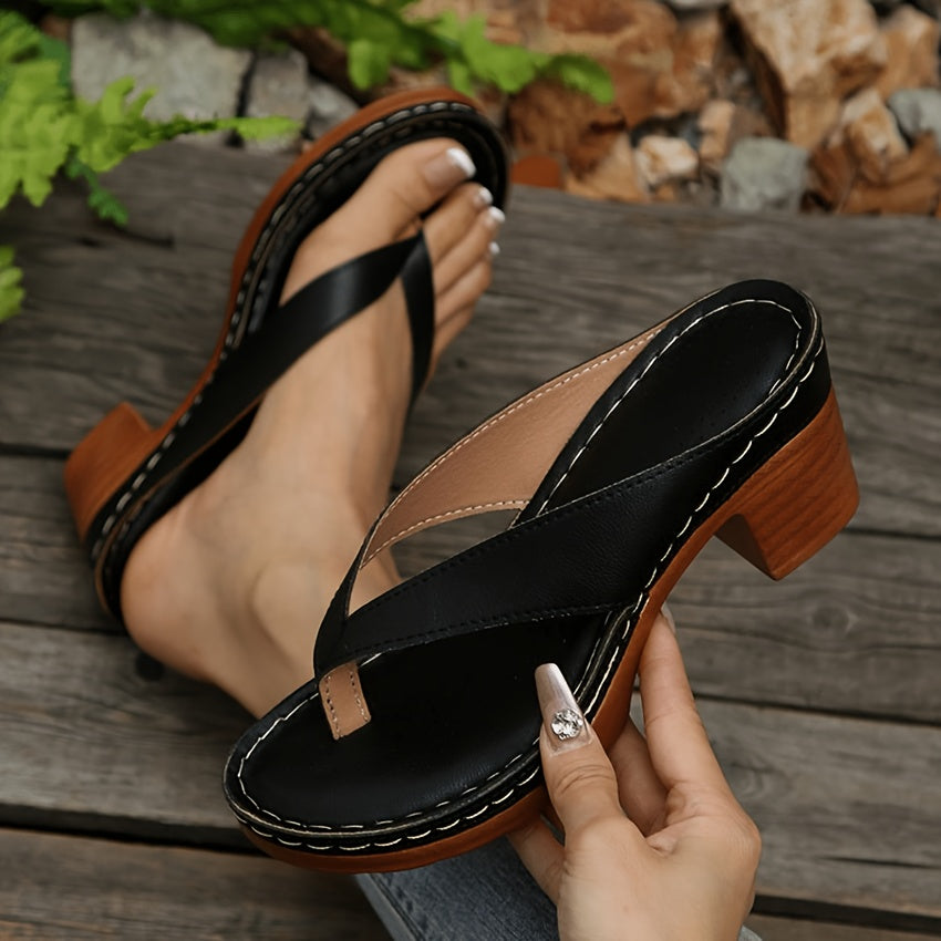 Clémence | Bequeme Sandalen mit Blockabsatz