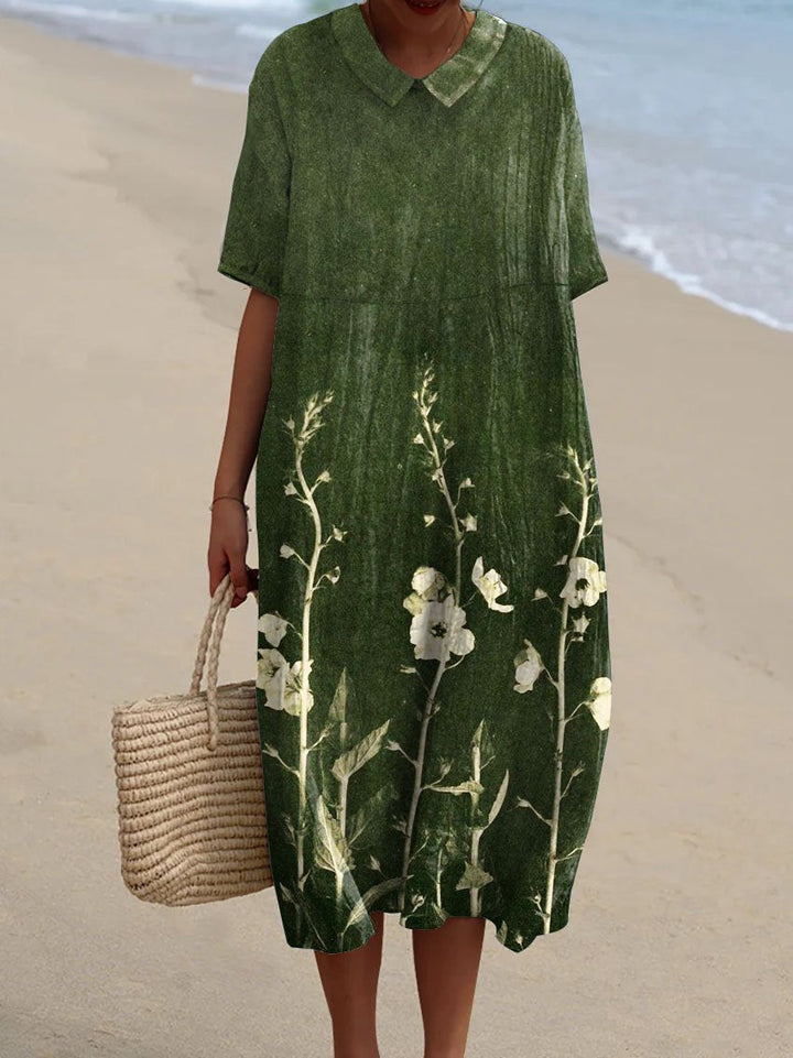 Daisy | Midi-Kleid mit buntem Blumenmuster
