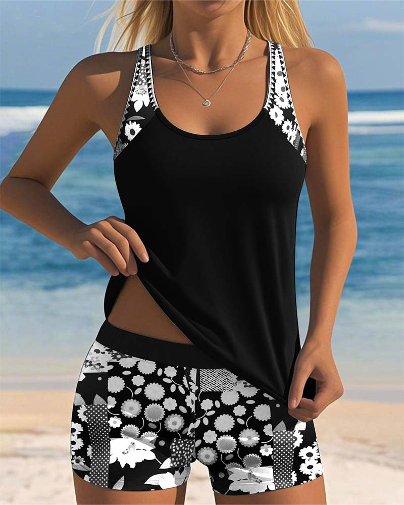 Sophie | Tankini-Badeanzug mit Blumenmuster