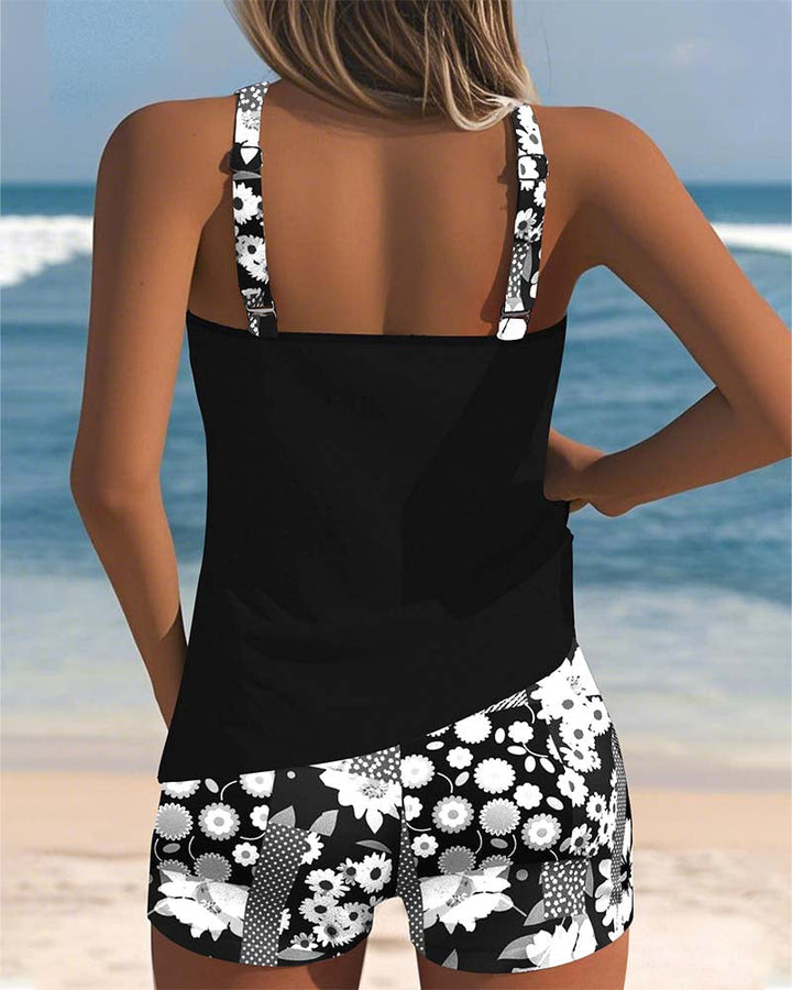 Sophie | Tankini-Badeanzug mit Blumenmuster