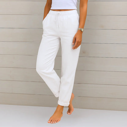 Noémie | Lässige Leinenhose mit Kordelzug