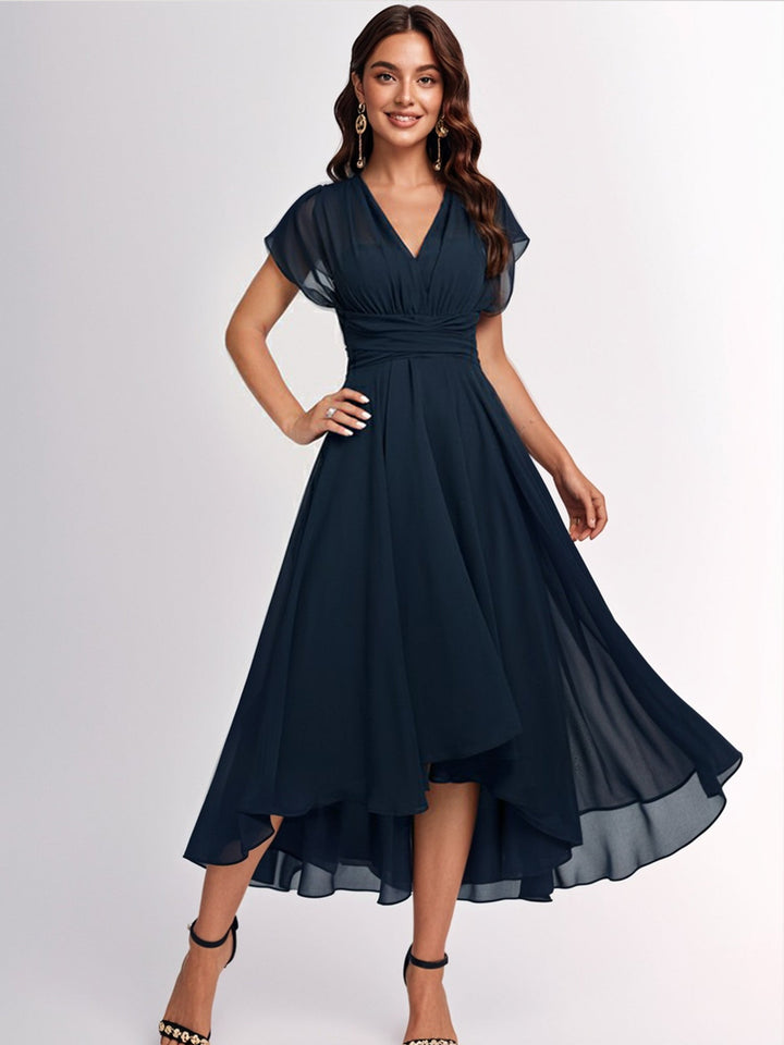 Elodie | Elegantes, fließendes Midi-Kleid aus Chiffon