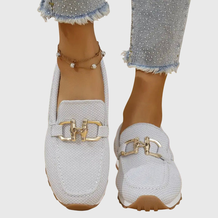 Lena | Damen Slip-On Loafer mit Metallschnalle