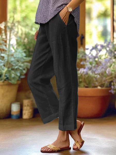 Helena | Lässige Leinenhose mit geradem Bein