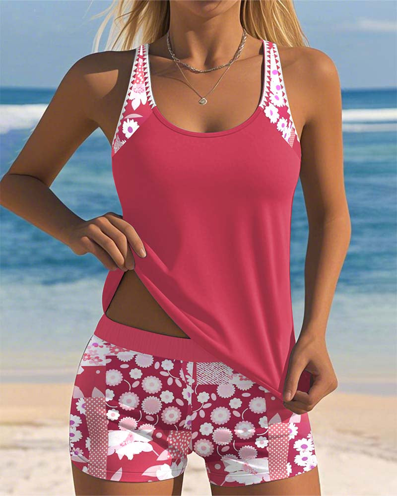 Sophie | Tankini-Badeanzug mit Blumenmuster