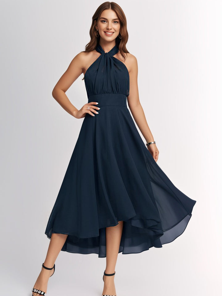 Elodie | Elegantes, fließendes Midi-Kleid aus Chiffon