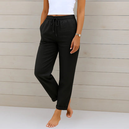 Celeste | Lässige Leinenhose mit Kordelzug