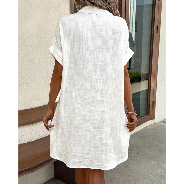 Maren | Lässiges Hemdkleid mit Knopfleiste