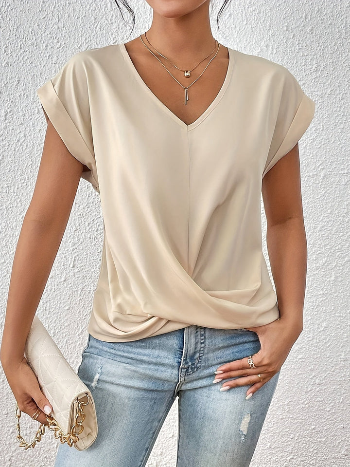 Elise | Lässige Alltagsbluse mit V-Ausschnitt