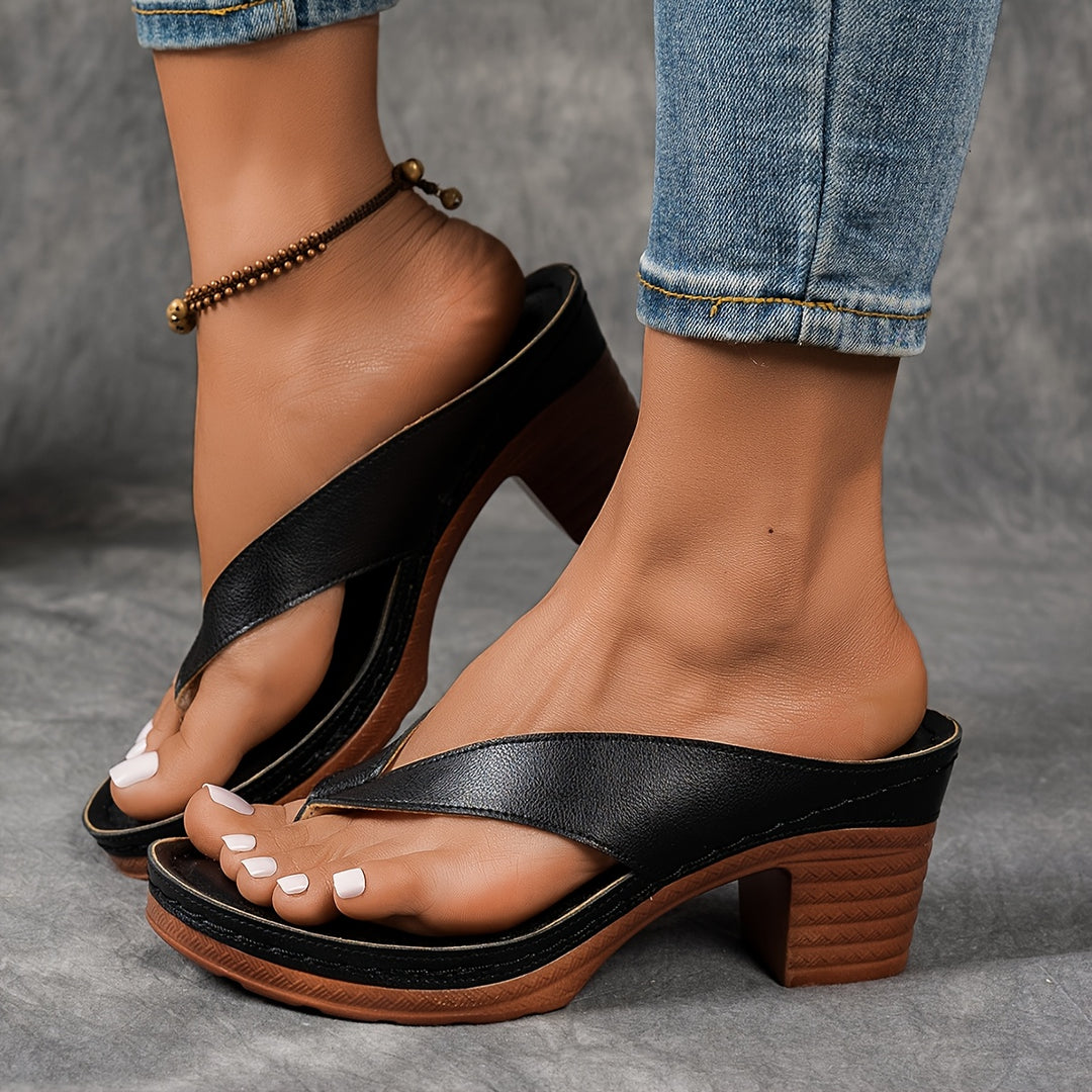 Clémence | Bequeme Sandalen mit Blockabsatz