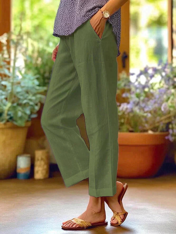 Helena | Lässige Leinenhose mit geradem Bein