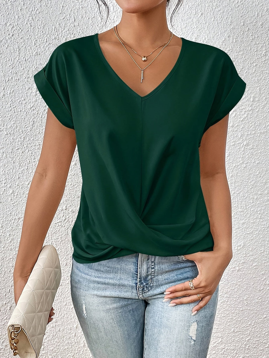 Elise | Lässige Alltagsbluse mit V-Ausschnitt