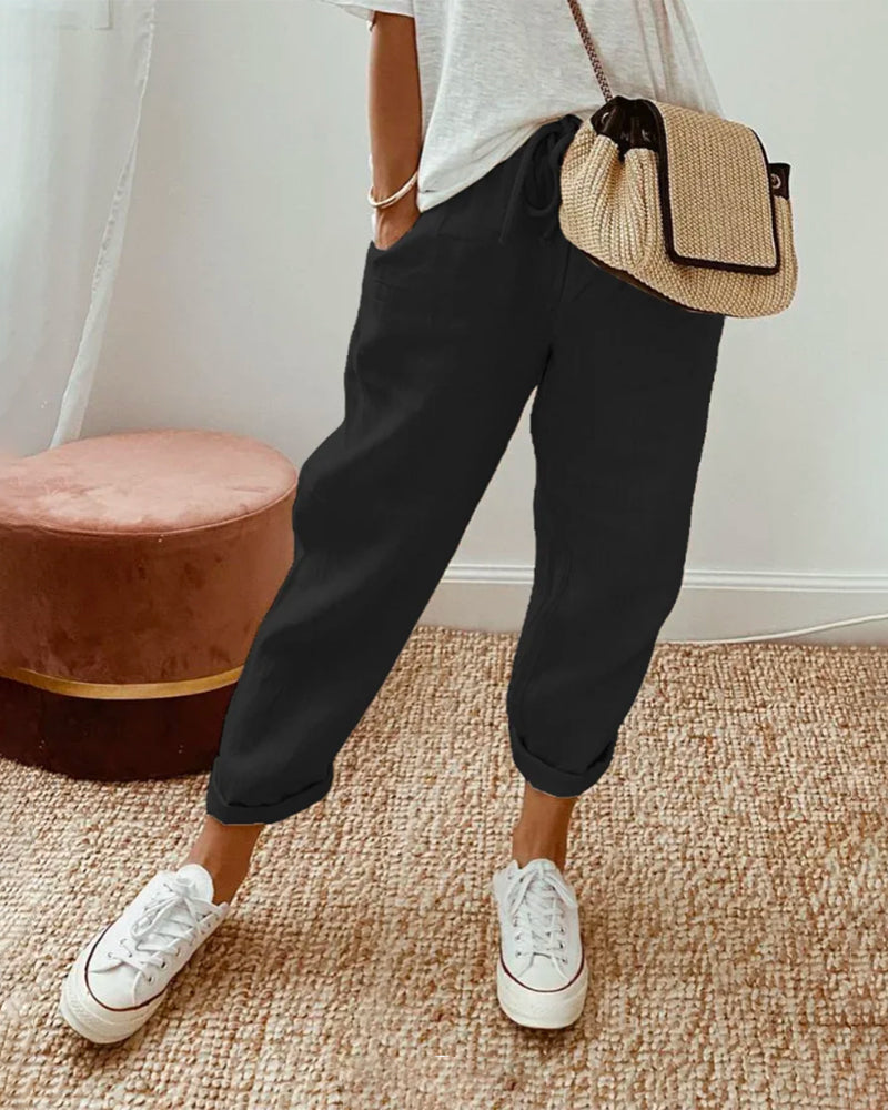 Livia | Leinen Jogginghose Damen