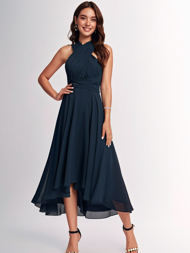 Elodie | Elegantes, fließendes Midi-Kleid aus Chiffon