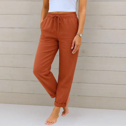 Celeste | Lässige Leinenhose mit Kordelzug
