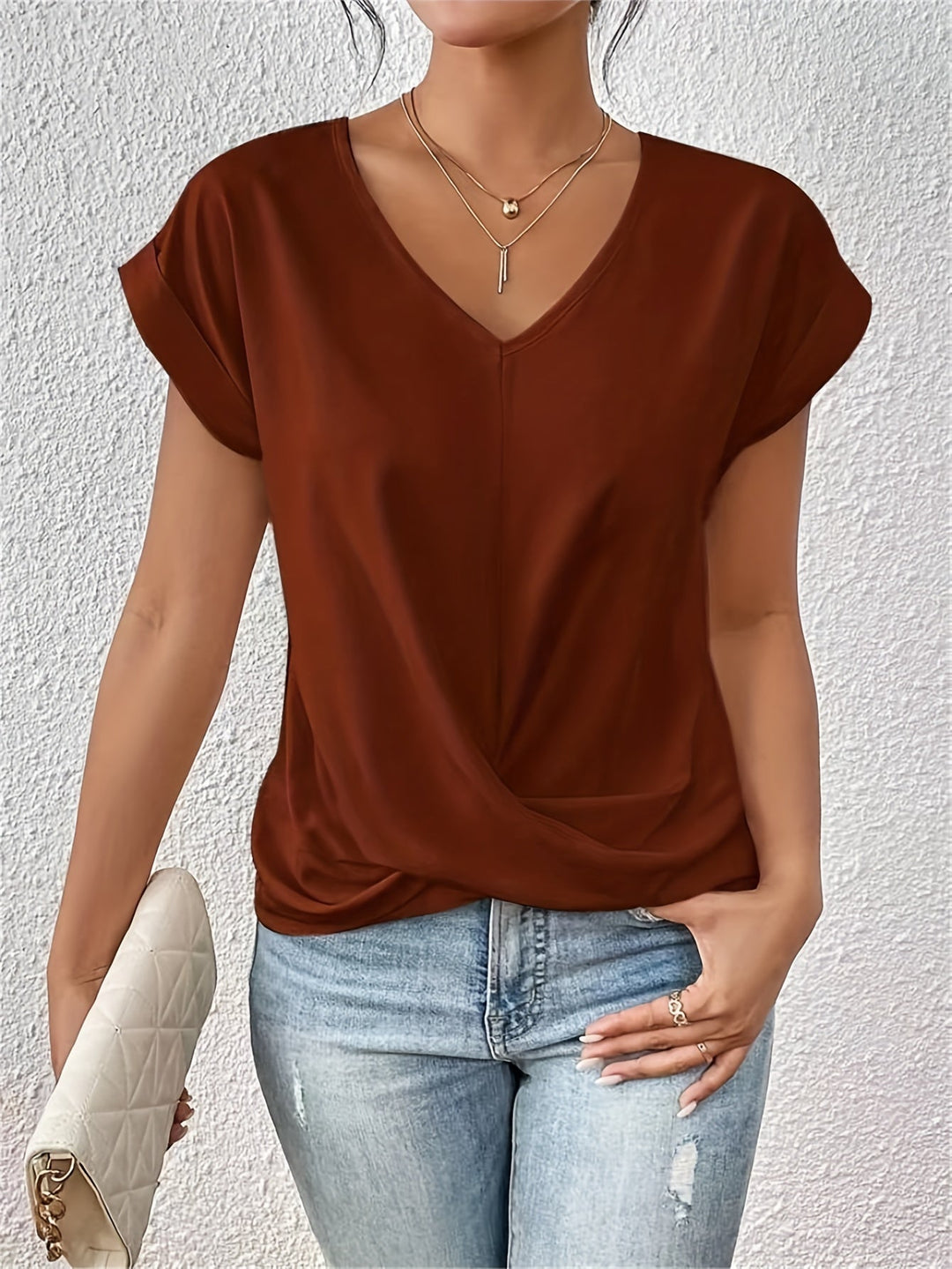 Elise | Lässige Alltagsbluse mit V-Ausschnitt