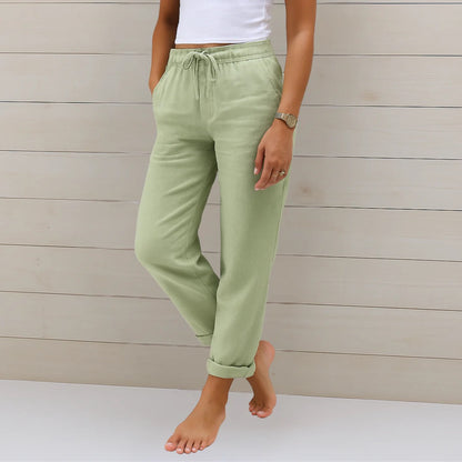 Celeste | Lässige Leinenhose mit Kordelzug