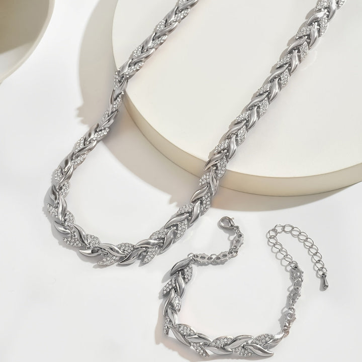 Auriane | Luxuriöses Blatt-Glieder-Schmuckset