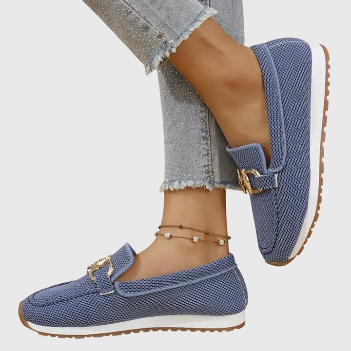 Lena | Damen Slip-On Loafer mit Metallschnalle