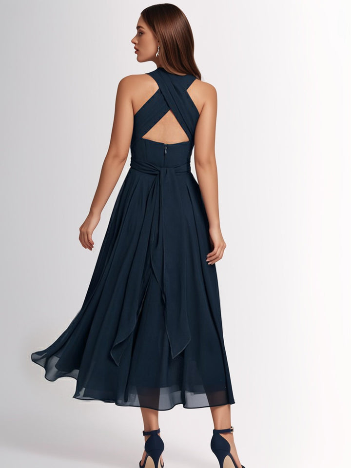 Elodie | Elegantes, fließendes Midi-Kleid aus Chiffon