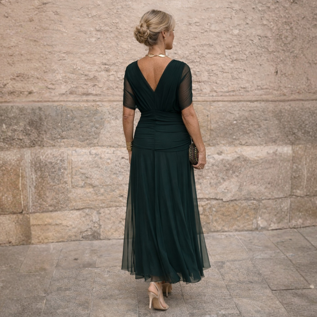Valeria | Elegantes schulterfreies Maxikleid