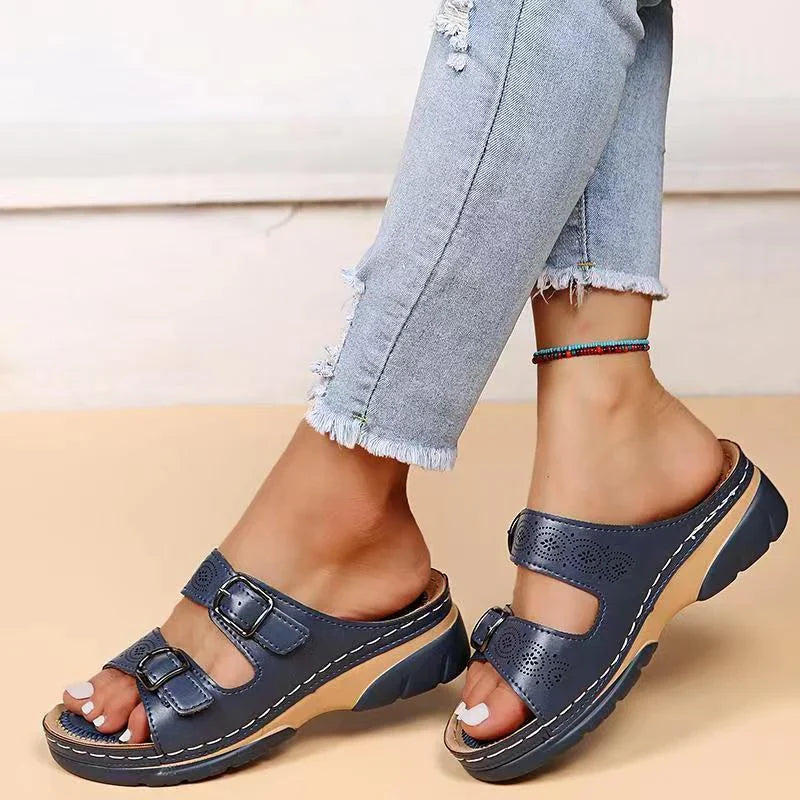 Helena | Bequeme Sandalen mit zwei Schnallen