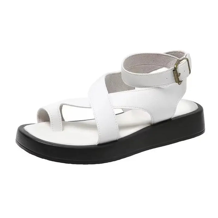 Ava | Bequeme Plateausandalen mit gekreuzten Riemen