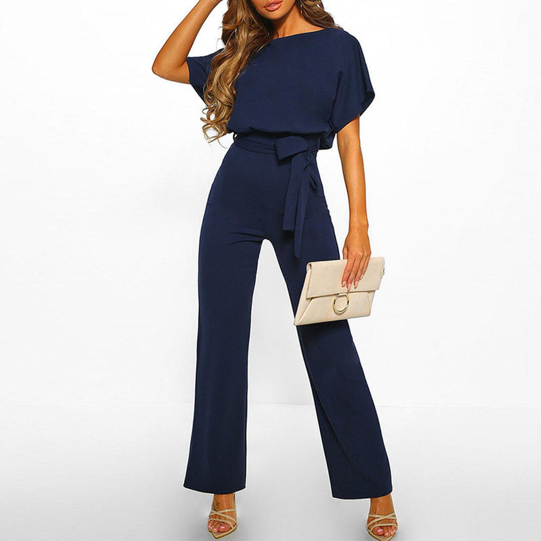 Valentina | Eleganter Jumpsuit mit weitem Bein und Gürtel