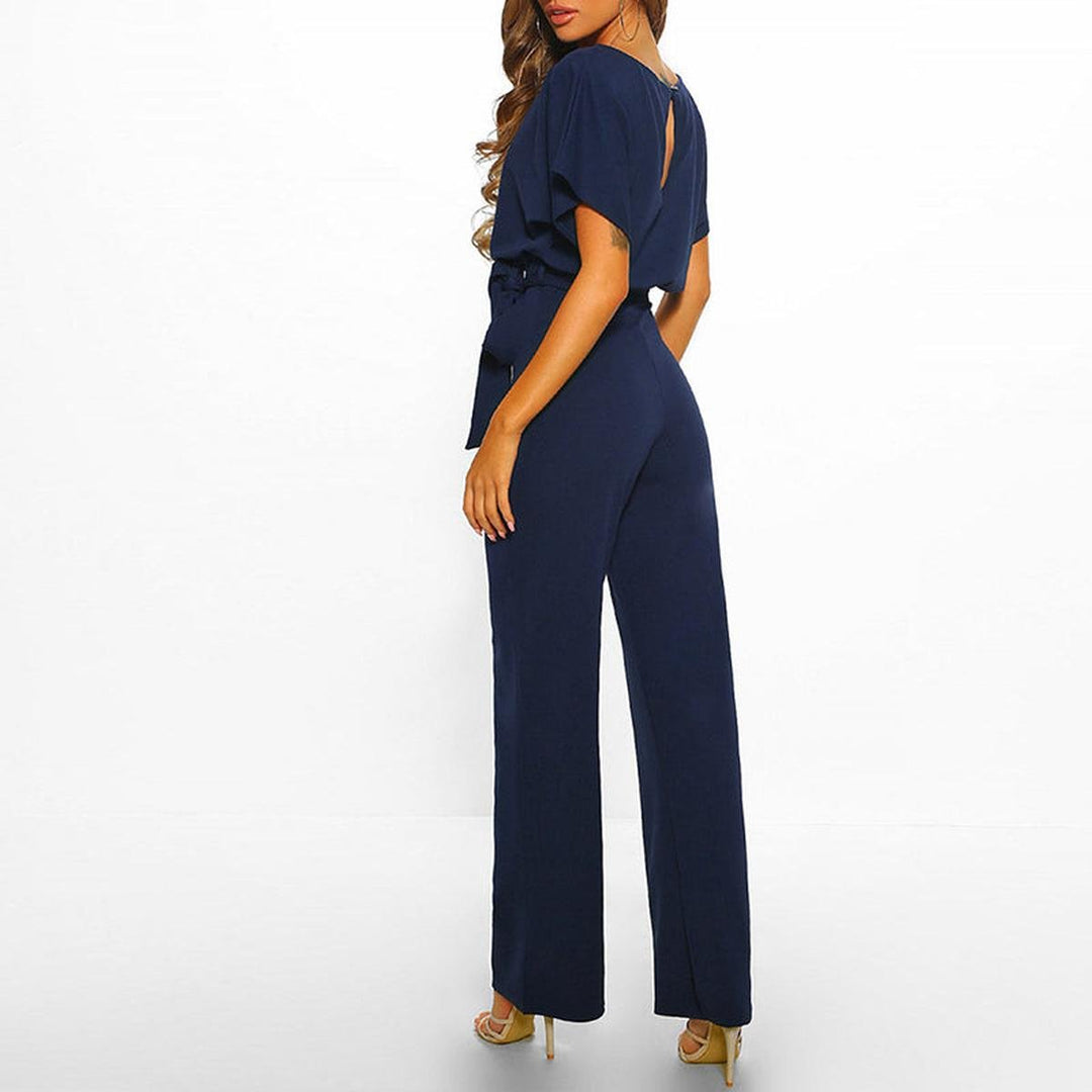 Valentina | Eleganter Jumpsuit mit weitem Bein und Gürtel