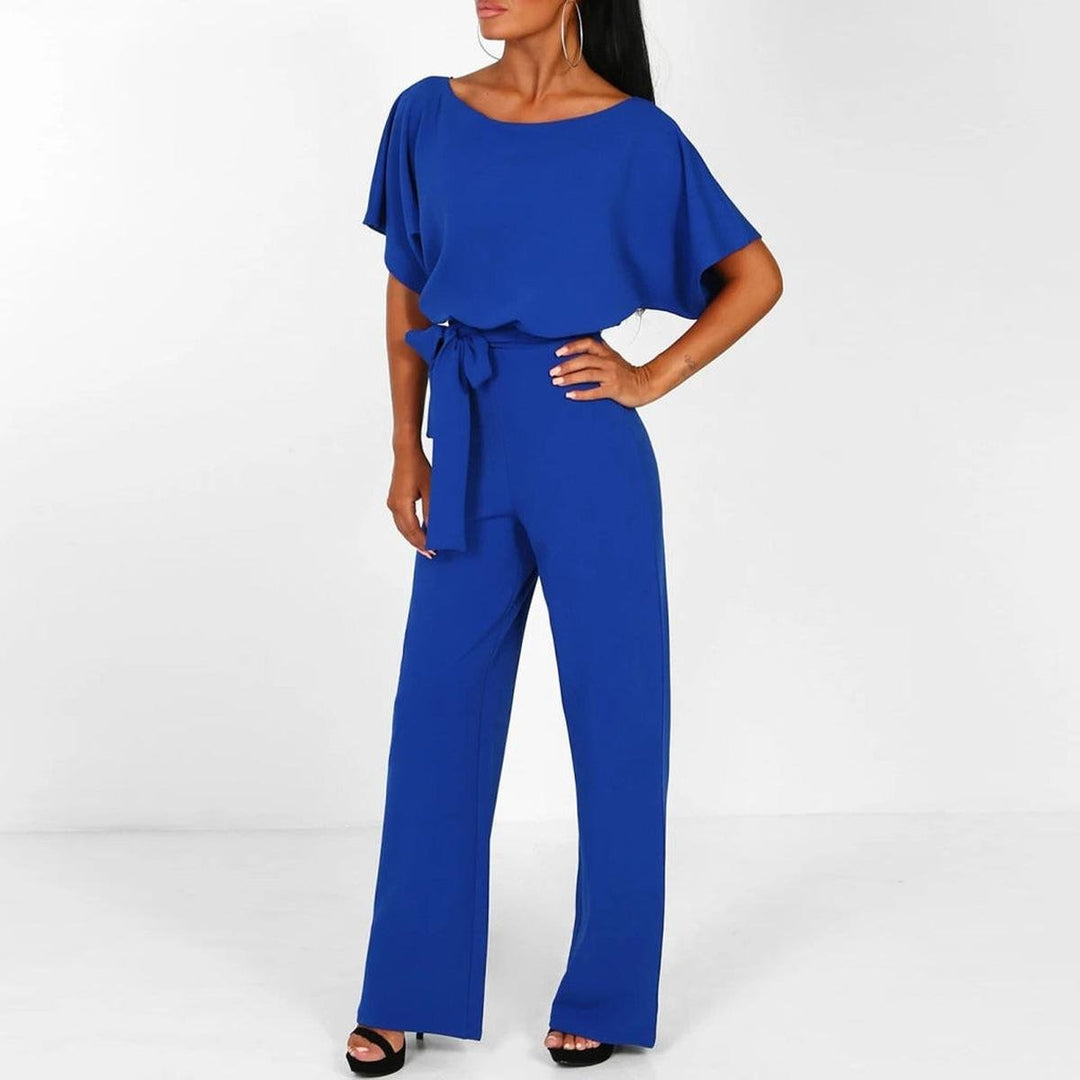 Valentina | Eleganter Jumpsuit mit weitem Bein und Gürtel