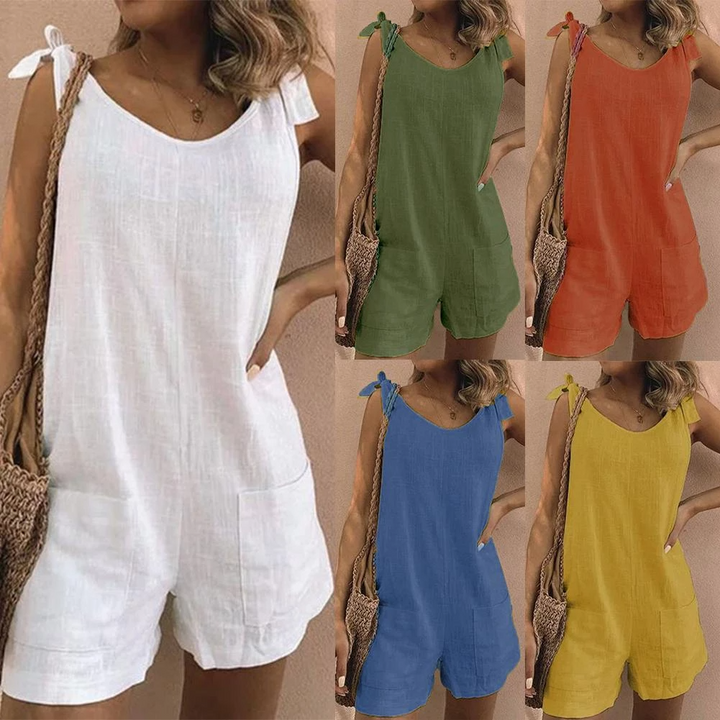 Sophie | Lässiger Jumpsuit aus Leinen mit Taschen