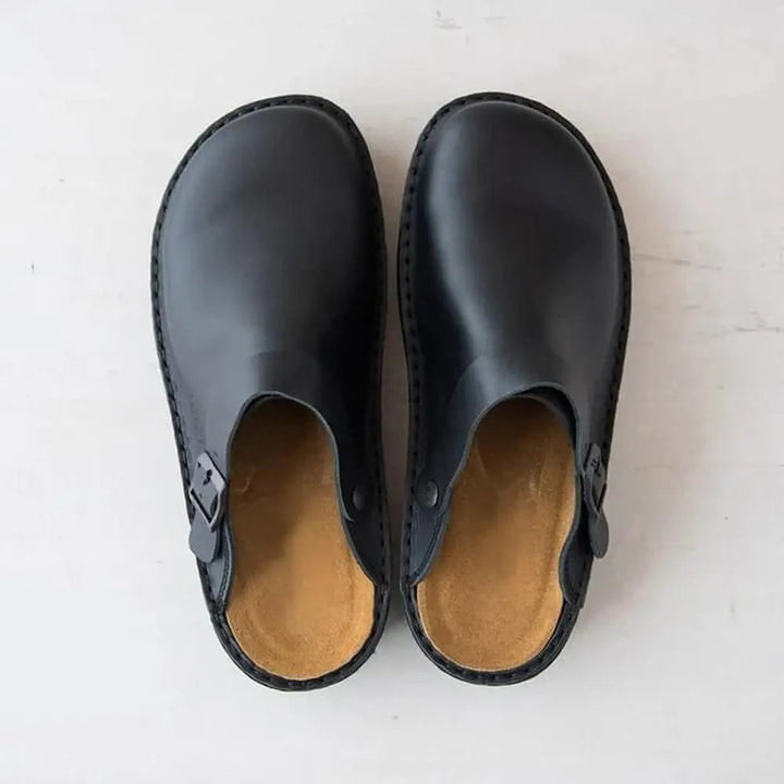 Noah | Clogs aus Vintage-Leder mit Schnallen