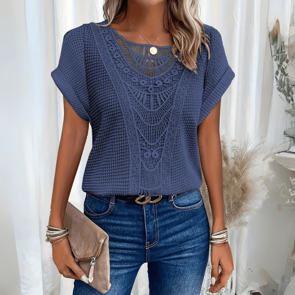 Mathilda | Gehäkelte Boho Strickbluse