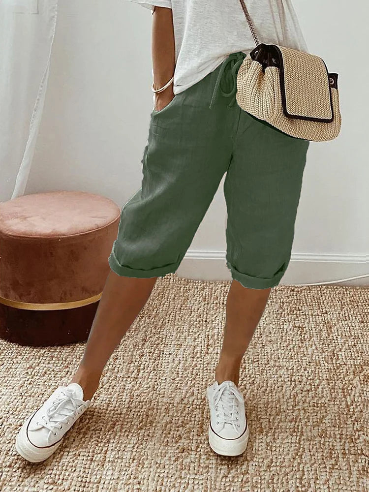 Clara | Lässige Leinen-Shorts mit Kordelzug