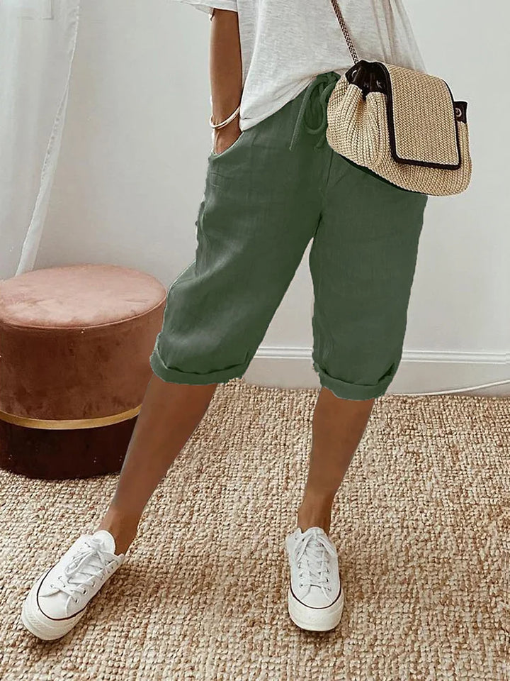 Clara | Lässige Leinen-Shorts mit Kordelzug