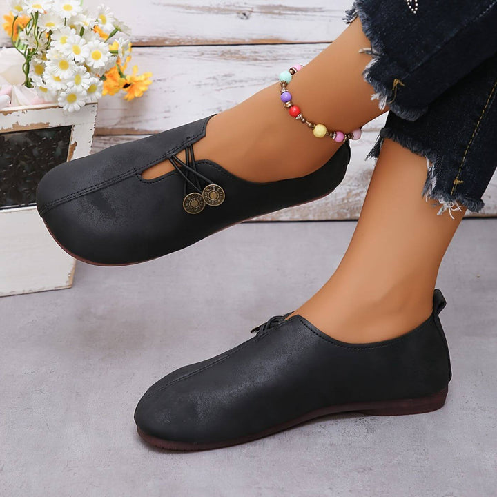 Ingrid | Bequeme Ballerinas mit Vintage-Knopf-Akzent