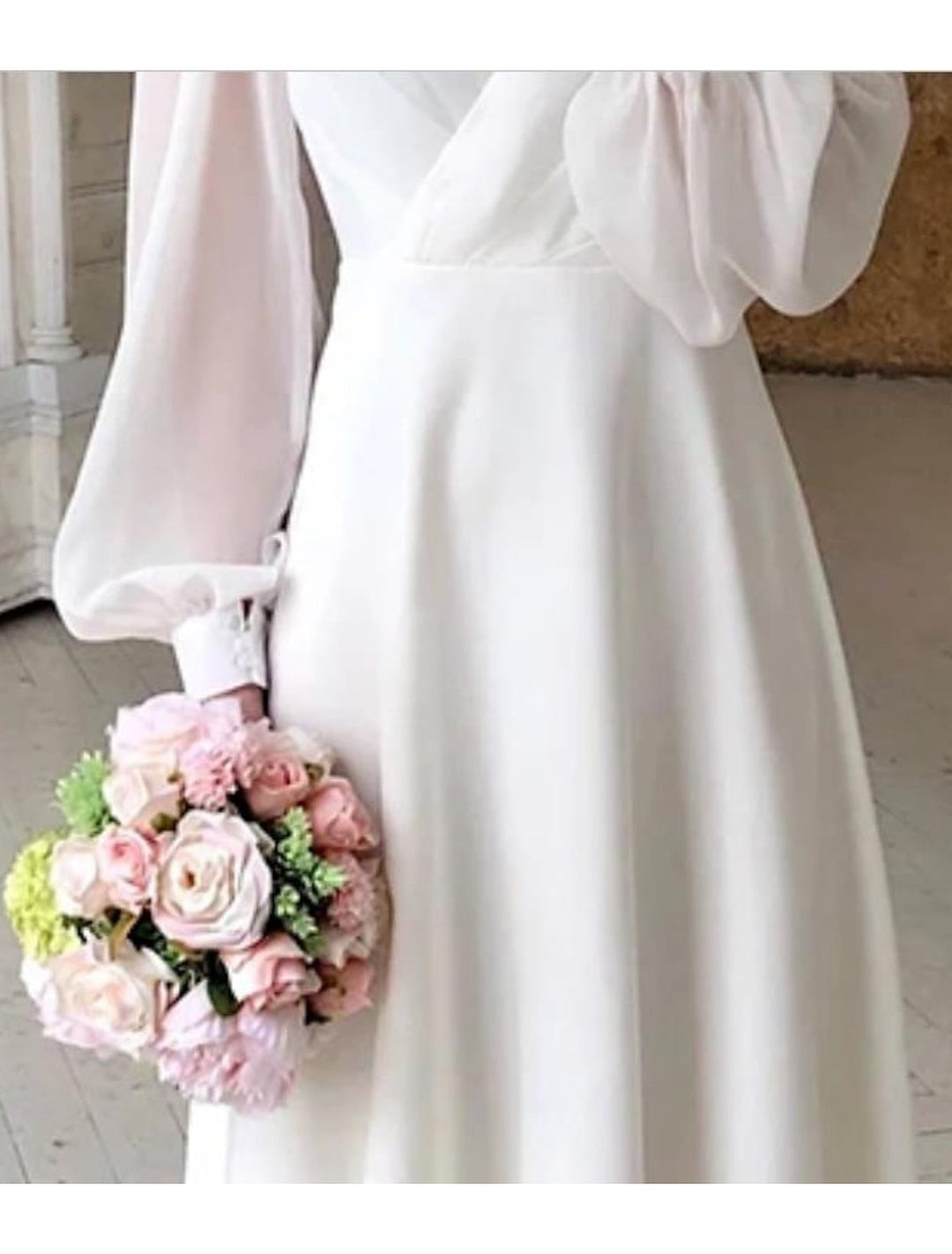 Anna | Elegantes Damen Maxikleid mit V-Ausschnitt