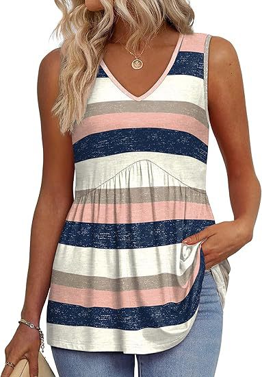 Mariette | Ärmelloses Tanktop im Boho-Stil mit V-Ausschnitt