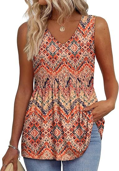 Mariette | Ärmelloses Tanktop im Boho-Stil mit V-Ausschnitt