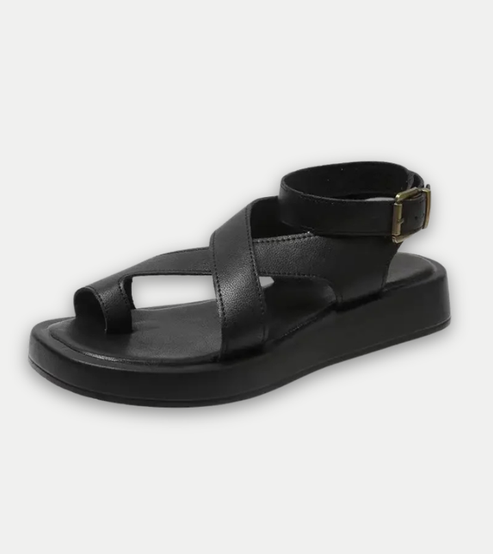 Ava | Bequeme Plateausandalen mit gekreuzten Riemen