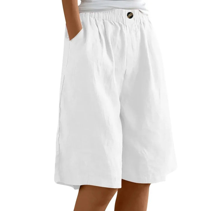Sabine | Lässige Leinen-Shorts mit weitem Bein