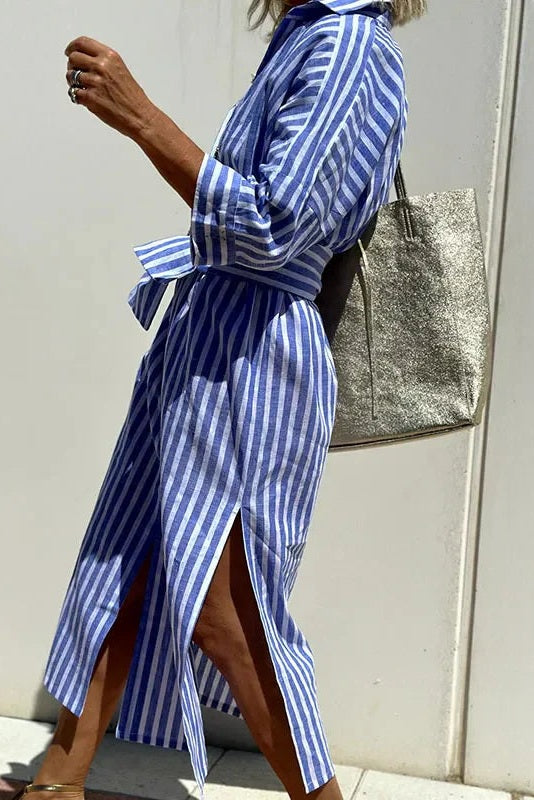 Colette | Lässiges gestreiftes Hemdkleid
