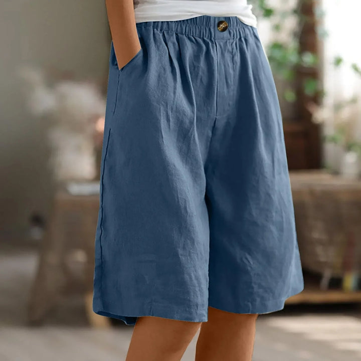 Sabine | Lässige Leinen-Shorts mit weitem Bein