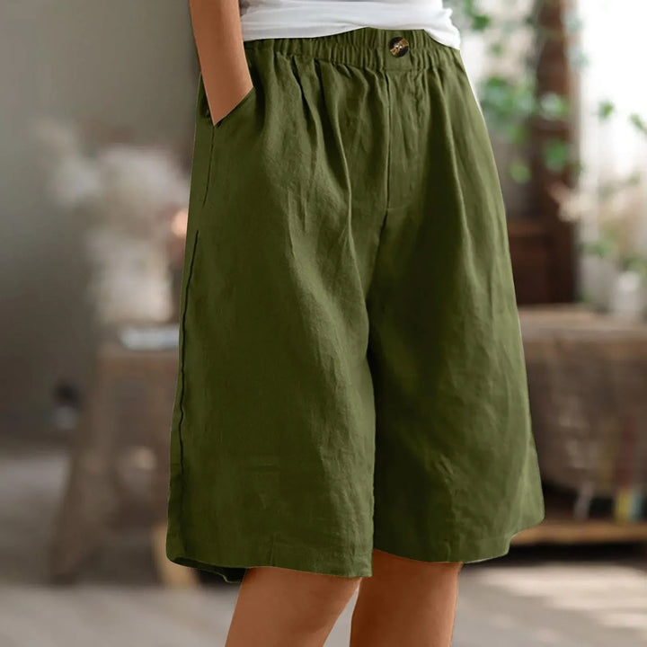 Sabine | Lässige Leinen-Shorts mit weitem Bein