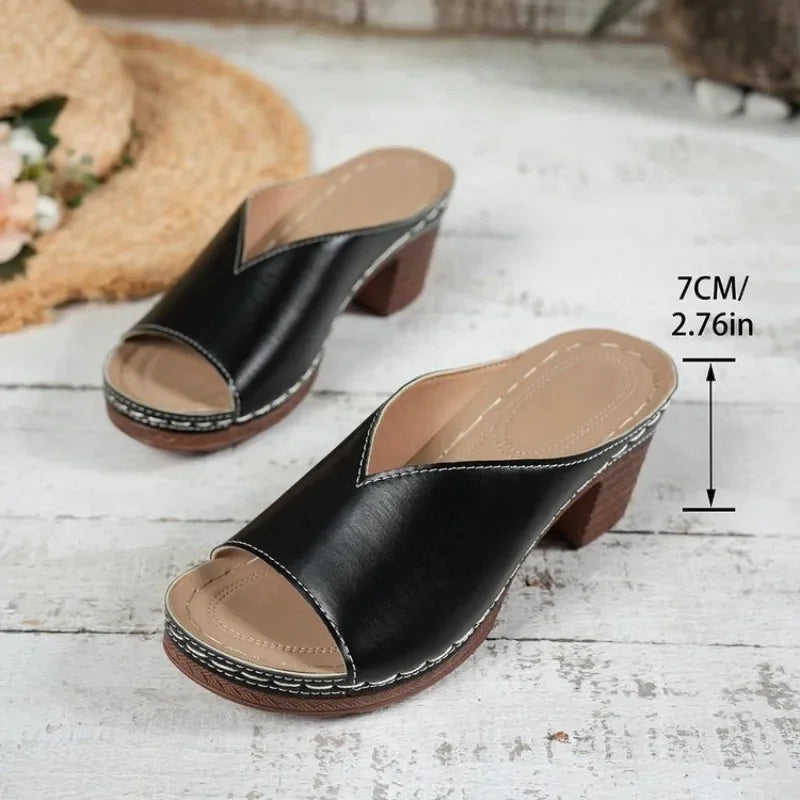 Madison | Sandalen mit gekreuzten Riemen und Blockabsatz
