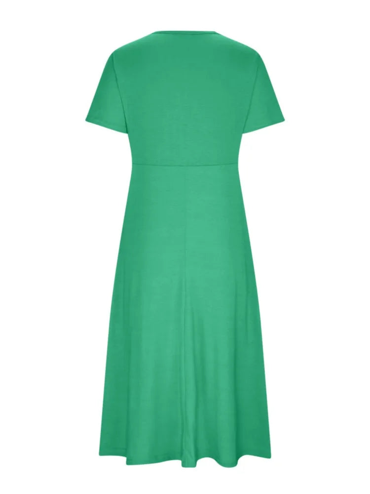 Elodie | Elegantes Maxikleid mit gekreuztem Taillenband