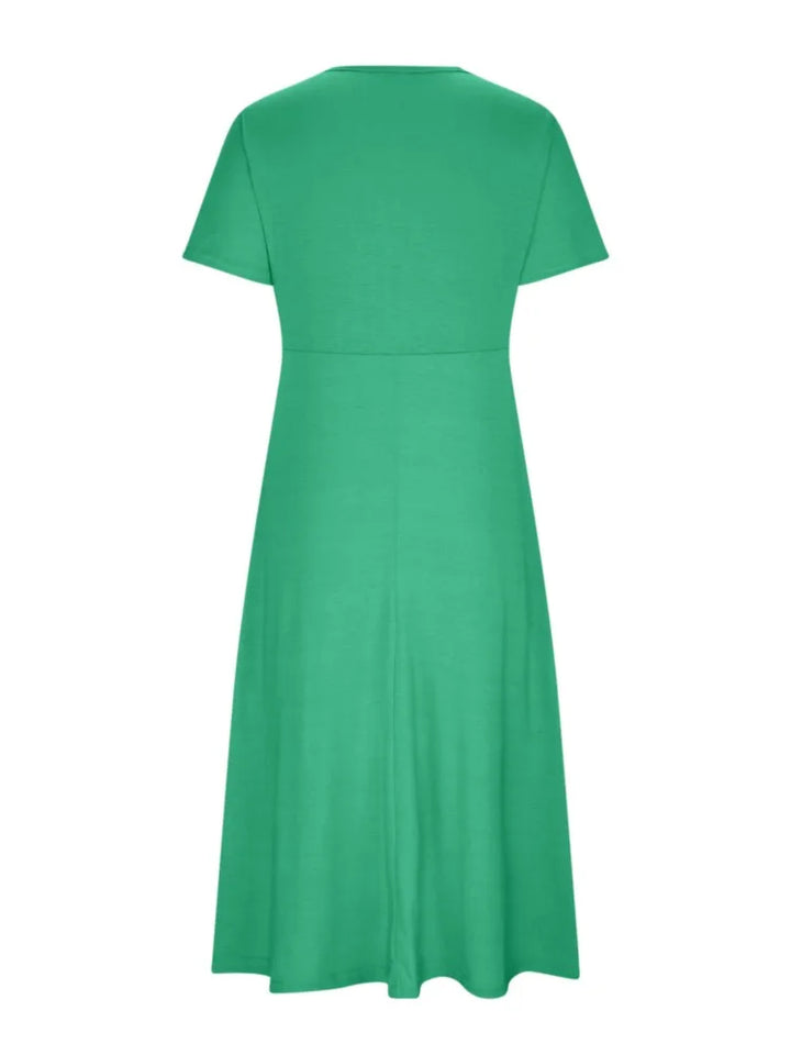 Elodie | Elegantes Maxikleid mit gekreuztem Taillenband