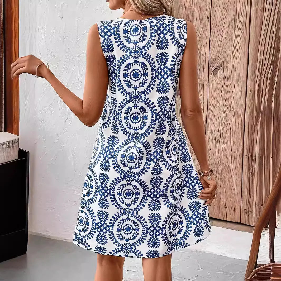 Paisley | Ärmelloses Sommerkleid mit Blumenmuster