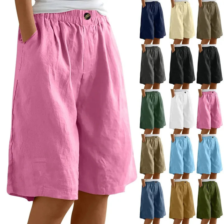 Sabine | Lässige Leinen-Shorts mit weitem Bein